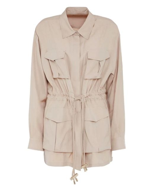 Elie Saab ドローストリング ジャケット Natural
