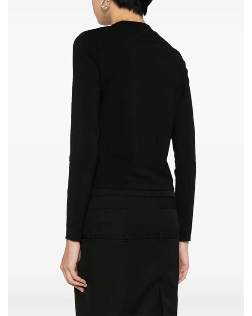 Jacquemus Black The Gros Grain Stretch Cotton T-Shirt