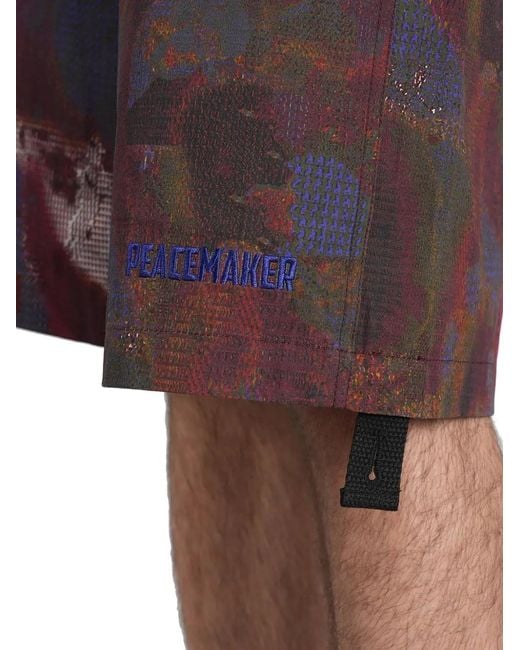 Peacemaker Oamc Red Logo-Embroidery Shorts for men