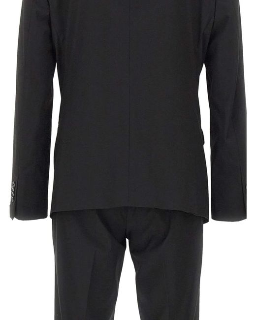 Manuel Ritz Black Front-Pocket Two-Button Suit for men