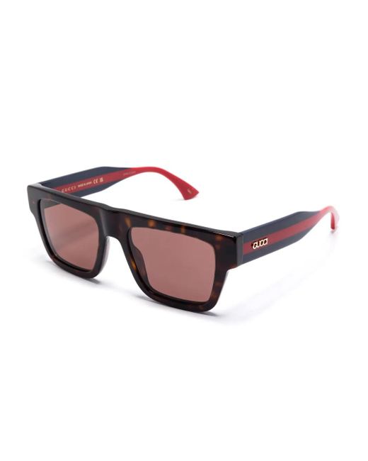 Gucci Brown Square-Frame Sunglasses for men