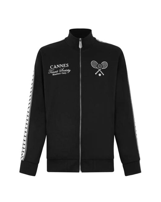 Philipp Plein Black Tracksuit Jacket Tennis Club for men