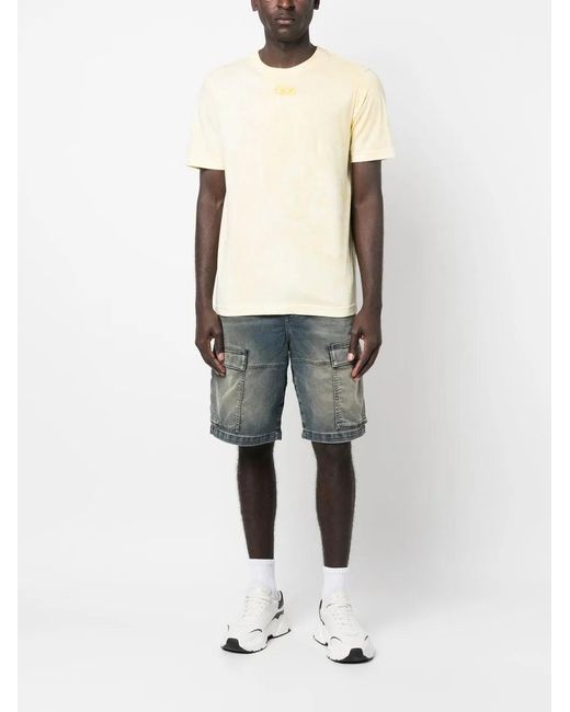DIESEL Gray Patch-Pockets Denim Shorts for men