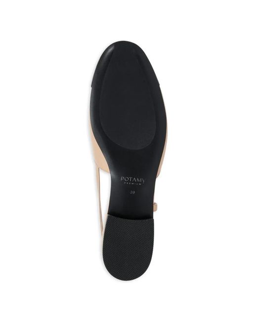 POTAMY Natural Two-Tone Slingback Ballet Flats