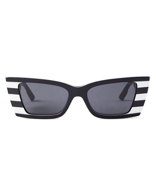 Jimmy Choo Blue Striped Cat-eye Sunglasses