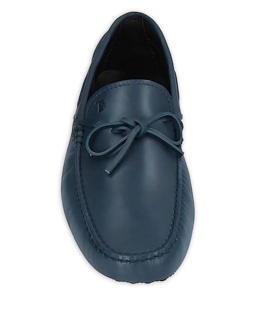 Tod's Blue Gommino Tie-Detail Boat Shoes for men