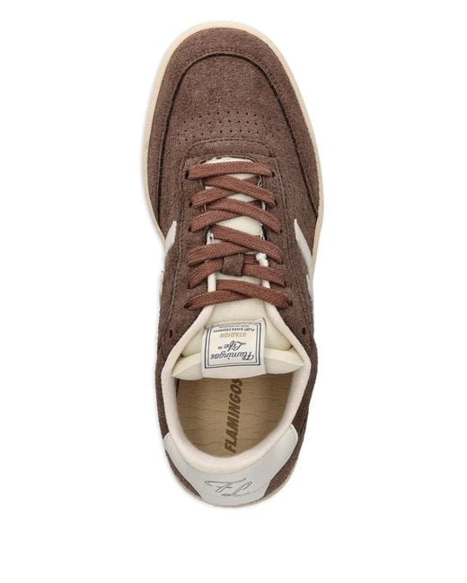 Flamingos Brown Stadion Logo Sneakers