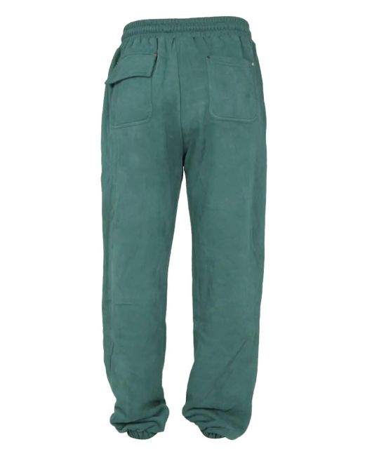 MOUTY Green Logo-Patch Track Pants for men