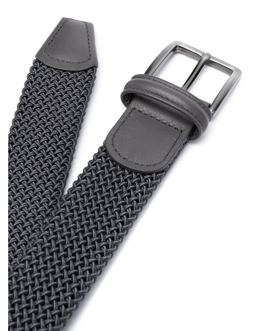 Andersons Black Taric Elasticated-Strap Belt for men