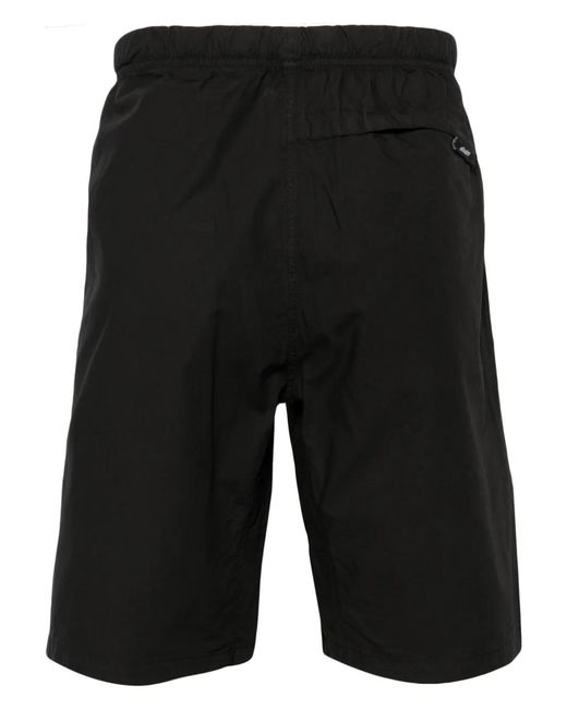 MSGM Black Cotton Deck Shorts for men