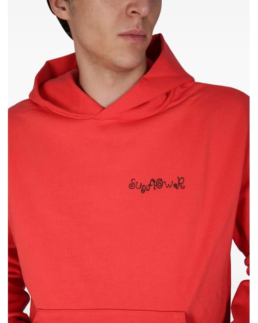 sunflower Red Logo Hooded Sweatshirt for men