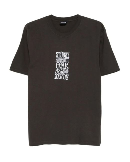 T-Shirt Authentic Gear di Stussy in Black da Uomo