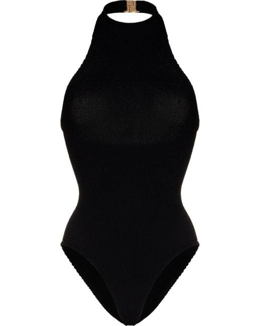 Hunza G Polly One-piece Swimsuit in Black | Lyst UK