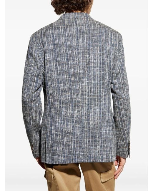 Etro Blue Tweed Blazer for men