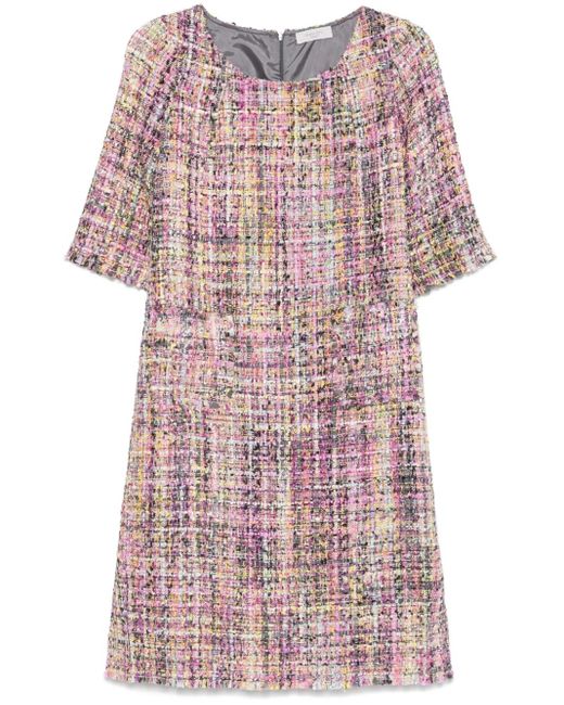 Charlott Pink Midikleid Aus Tweed