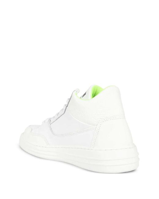 MSGM White Leather Sneakers for men