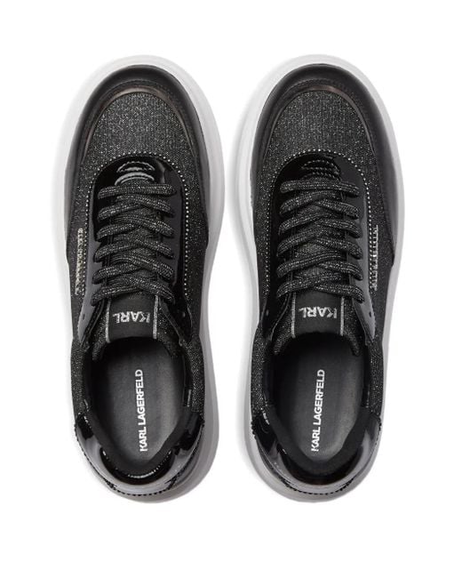 Karl Lagerfeld グリッターパネル スニーカー Black
