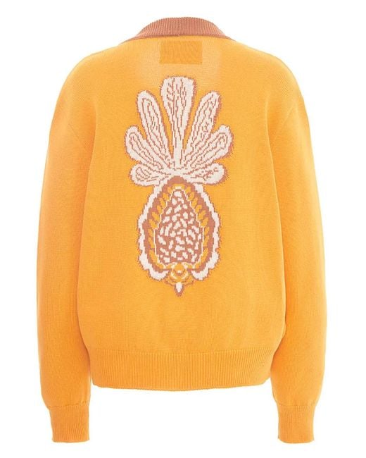 LaDoubleJ Orange Pineapple Cardigan