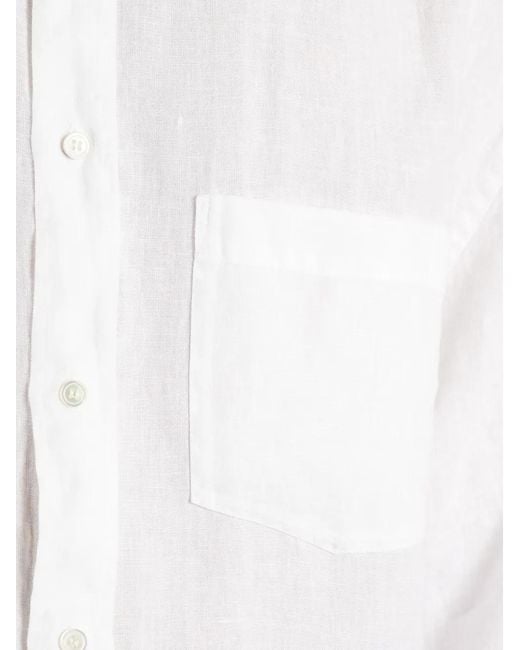 Grifoni White Short-Sleeve Chest-Pocket Shirt for men