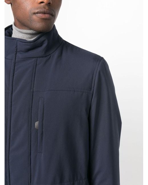 Brioni Funnelneck Field Jacket in Blue for Men Lyst