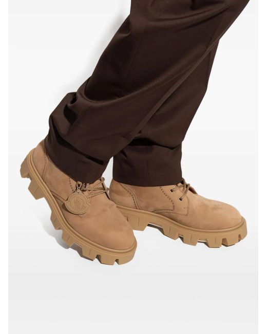 Moncler Brown Peak City Ankle Boots for men