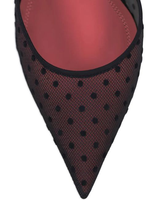 AMINA MUADDI Black Holli Mesh Slingback Sandals