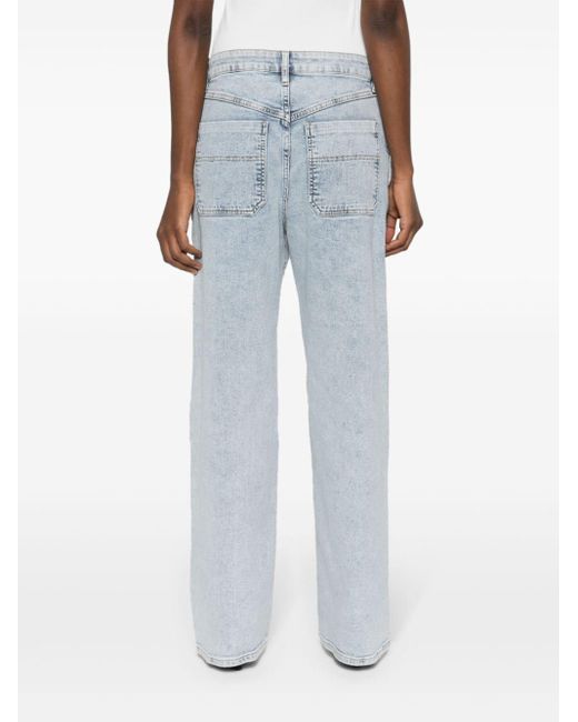 Remain Blue High-rise Straight Jeans