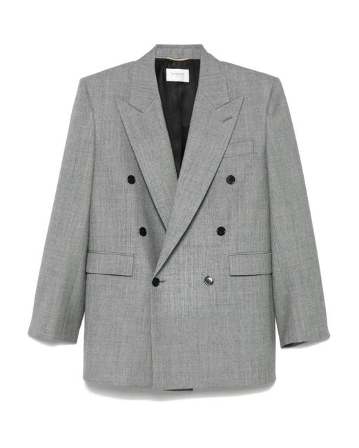 Saint Laurent ウール ジャケット Gray