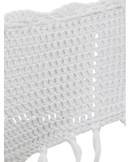 Matimì White Crochet-Knit Shorts
