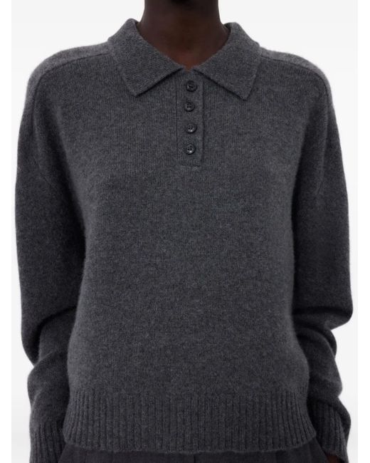 Pull Côtelé Homere Lds À Col Polo Loulou de Saison en coloris Gray