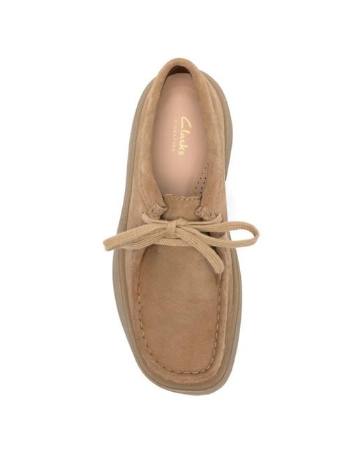 Clarks Brown Lace-Up Derby Shoes