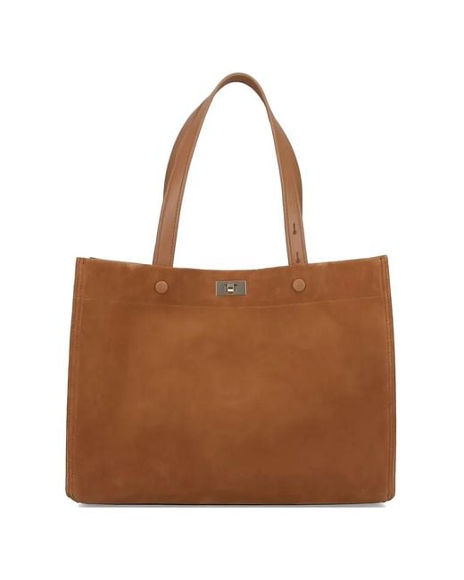 Anya Hindmarch Brown Mortimer Two-Tone Tote Bag
