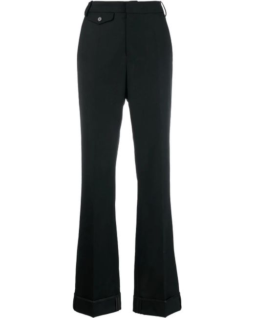 Zadig & Voltaire Black Poetia Turn-Up Hem Gabardine Trousers