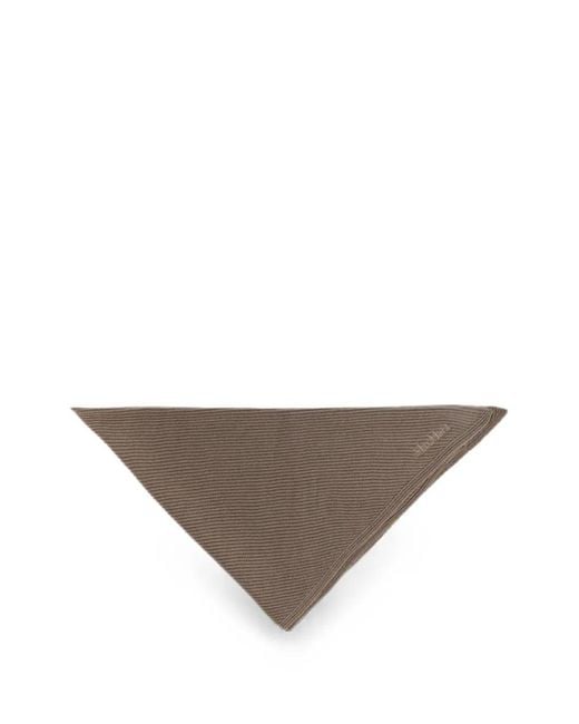 Max Mara Brown Wool Knit Oversized Shawl
