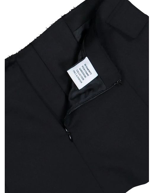 Vetements Black Deconstructed Mini Skirt