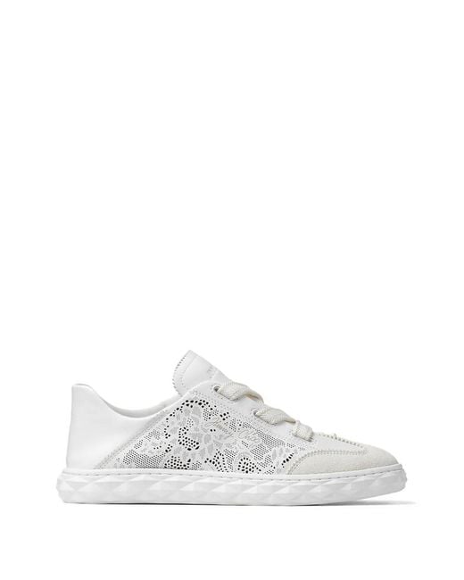 Jimmy Choo White Diamond Light Flex Sneakers