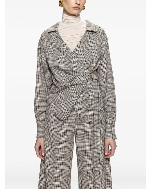 Nissa Gray Chemise À Carreaux