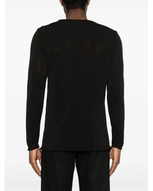 Daniele Fiesoli Black Long-Sleeve Sweater for men