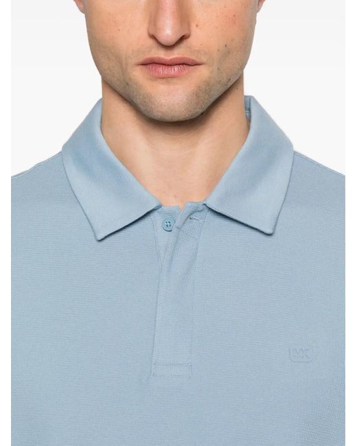 Michael Kors Blue Piqué Polo Shirt for men