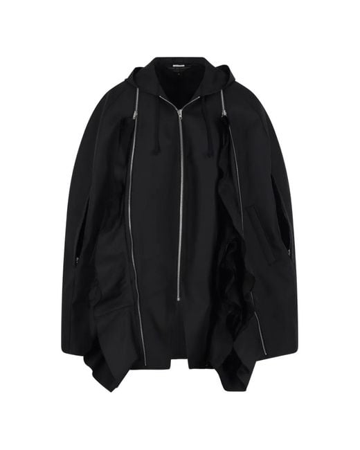 Comme des Garçons Black Ruffled Zip-Detail Jacket for men
