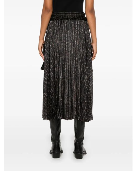 Sacai Black Rock Mit Abstraktem Muster