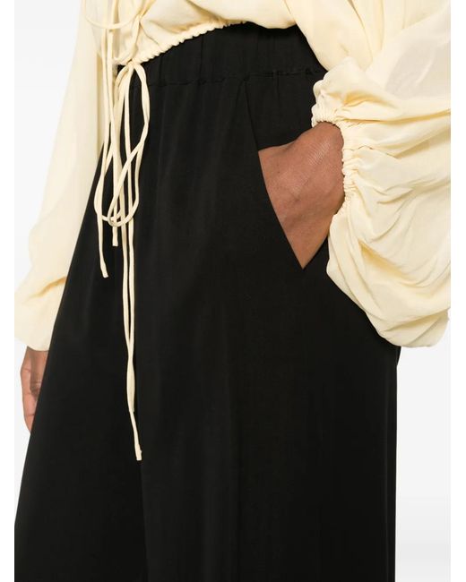 ANDAMANE Black Wide-Leg Trousers