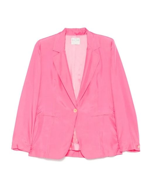 Forte_forte Pink Silk Blazer