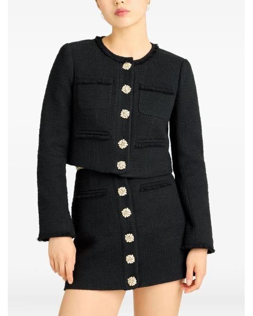 Cinq À Sept Black Linda Tweed Jacket