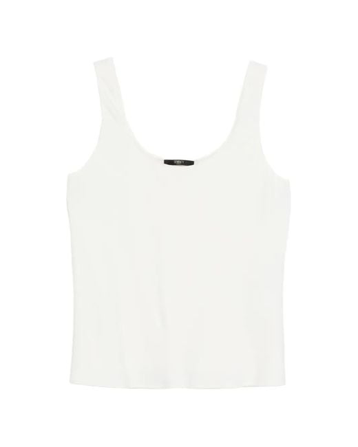 Seventy White Scoop-Neck Top