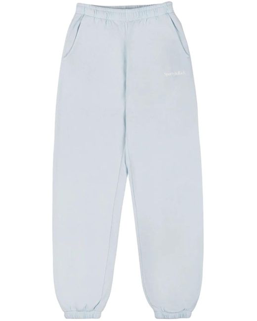 Sporty & Rich White Logo-Print Track Pants