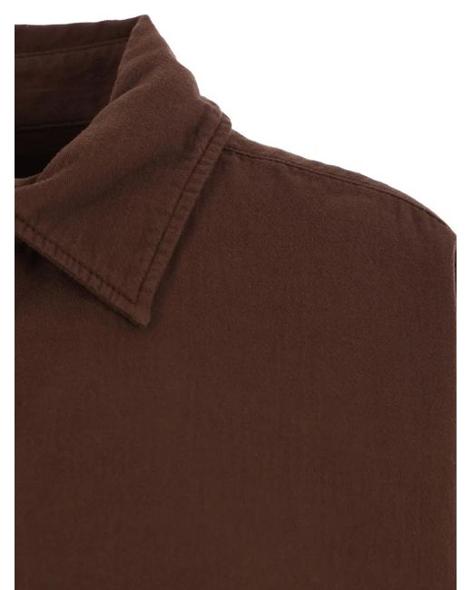 MYTHINKS Brown Button-Down Curved-Hem Shirt