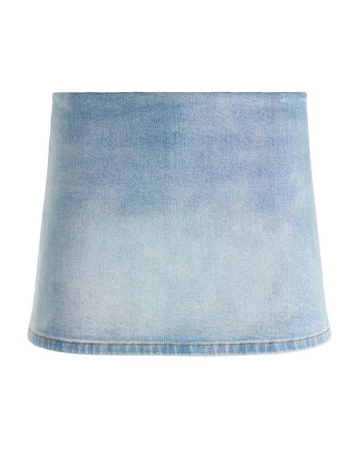 Alice + Olivia Maci Denim Mini-Rok in het Blue