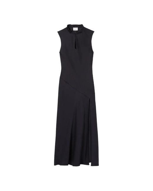 Claudie Pierlot Midi-Jurk Met Ruches in het Black