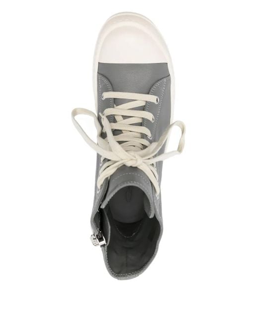 Rick Owens Hollywood レザースニーカー Gray
